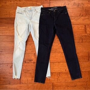 Universal Thread Women's Skinny Jeans Duo — Light Wash & Dark Wash 6/28